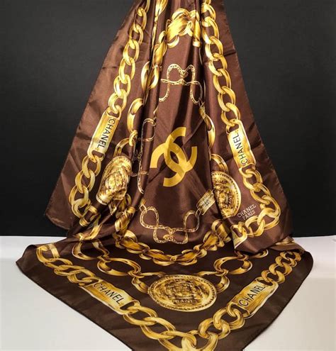 vintage chanel silk scarf|Vintage Chanel Scarves .